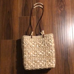 ☀️Zara Straw Tote Bag with leather straps
